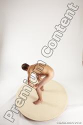 Nude Man White Standing poses - ALL Slim Short Brown Standing poses - bend over Multi angles poses Realistic