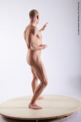 Nude Martial art Man White Standing poses - ALL Athletic Short Brown Standing poses - simple Realistic