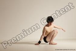 Underwear Gymnastic poses Man White Athletic Short Black Dancing Dynamic poses Academic