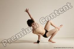 Underwear Gymnastic poses Man White Athletic Short Black Dancing Dynamic poses Academic