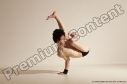 Underwear Gymnastic poses Man White Athletic Short Black Dancing Dynamic poses Academic