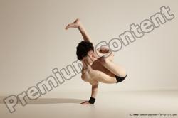 Underwear Gymnastic poses Man White Athletic Short Black Dancing Dynamic poses Academic