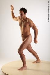 Nude Man White Standing poses - ALL Slim Short Black Standing poses - simple Realistic