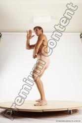 Nude Man White Standing poses - ALL Athletic Short Brown Standing poses - simple Multi angles poses Realistic