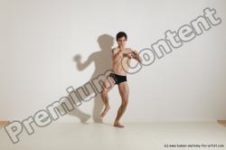 Underwear Martial art Man White Standing poses - ALL Slim Short Brown Standing poses - simple Dynamic poses Academic