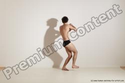 Underwear Martial art Man White Standing poses - ALL Slim Short Brown Standing poses - simple Dynamic poses Academic