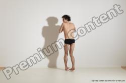 Underwear Martial art Man White Standing poses - ALL Slim Short Brown Standing poses - simple Dynamic poses Academic