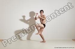 Underwear Martial art Man White Standing poses - ALL Slim Short Brown Standing poses - simple Dynamic poses Academic