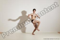 Underwear Martial art Man White Standing poses - ALL Slim Short Brown Standing poses - simple Dynamic poses Academic