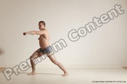 Underwear Martial art Man White Standing poses - ALL Athletic Short Brown Standing poses - simple Dynamic poses Academic