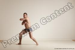 Underwear Martial art Man White Standing poses - ALL Athletic Short Brown Standing poses - simple Dynamic poses Academic