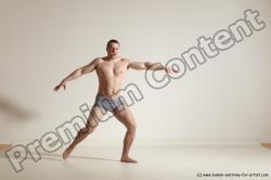 Underwear Martial art Man White Standing poses - ALL Athletic Short Brown Standing poses - simple Dynamic poses Academic