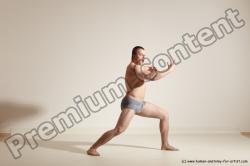 Underwear Martial art Man White Standing poses - ALL Athletic Short Brown Standing poses - simple Dynamic poses Academic