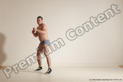 Underwear Martial art Man White Standing poses - ALL Athletic Short Brown Standing poses - simple Dynamic poses Academic