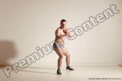 Underwear Martial art Man White Standing poses - ALL Athletic Short Brown Standing poses - simple Dynamic poses Academic