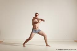 Underwear Martial art Man White Standing poses - ALL Athletic Short Brown Standing poses - simple Dynamic poses Academic