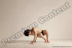 Underwear Gymnastic poses Man White Athletic Short Black Dancing Dynamic poses Academic