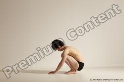 Underwear Gymnastic poses Man White Athletic Short Black Dancing Dynamic poses Academic