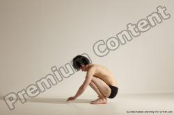 Underwear Gymnastic poses Man White Athletic Short Black Dancing Dynamic poses Academic