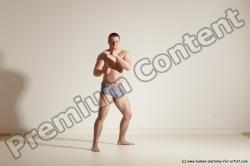 Underwear Martial art Man White Standing poses - ALL Athletic Short Brown Standing poses - simple Dynamic poses Academic