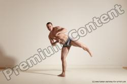 Underwear Martial art Man White Standing poses - ALL Athletic Short Brown Standing poses - simple Dynamic poses Academic