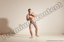 Underwear Martial art Man White Standing poses - ALL Athletic Short Brown Standing poses - simple Dynamic poses Academic