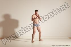 Underwear Martial art Man White Standing poses - ALL Athletic Short Brown Standing poses - simple Dynamic poses Academic