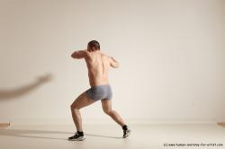 Underwear Martial art Man White Standing poses - ALL Athletic Short Brown Standing poses - simple Dynamic poses Academic