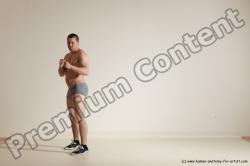 Underwear Martial art Man White Standing poses - ALL Athletic Short Brown Standing poses - simple Dynamic poses Academic