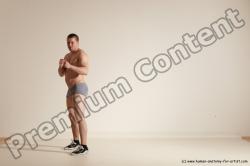 Underwear Martial art Man White Standing poses - ALL Athletic Short Brown Standing poses - simple Dynamic poses Academic