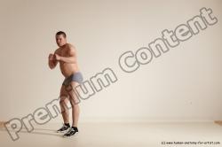 Underwear Martial art Man White Standing poses - ALL Athletic Short Brown Standing poses - simple Dynamic poses Academic