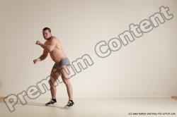 Underwear Martial art Man White Standing poses - ALL Athletic Short Brown Standing poses - simple Dynamic poses Academic