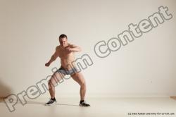 Underwear Martial art Man White Standing poses - ALL Athletic Short Brown Standing poses - simple Dynamic poses Academic