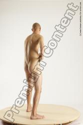 Nude Fighting with spear Man White Standing poses - ALL Slim Bald Standing poses - simple Multi angles poses Realistic