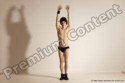 Underwear Daily activities Man White Moving poses Athletic Short Black Dynamic poses Academic