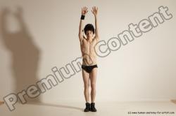 Underwear Daily activities Man White Moving poses Athletic Short Black Dynamic poses Academic