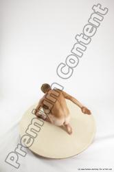 Nude Man White Kneeling poses - ALL Athletic Short Brown Kneeling poses - on one knee Multi angles poses Realistic