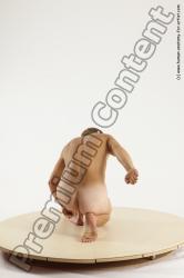 Nude Man White Kneeling poses - ALL Athletic Short Brown Kneeling poses - on one knee Multi angles poses Realistic