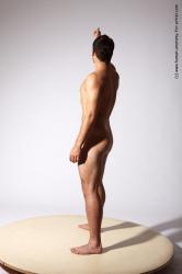 Nude Man White Standing poses - ALL Slim Short Brown Standing poses - simple Realistic