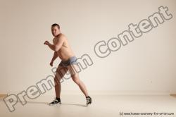 Underwear Martial art Man White Standing poses - ALL Athletic Short Brown Standing poses - simple Dynamic poses Academic