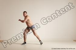 Underwear Martial art Man White Standing poses - ALL Athletic Short Brown Standing poses - simple Dynamic poses Academic