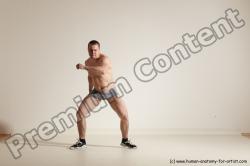 Underwear Martial art Man White Standing poses - ALL Athletic Short Brown Standing poses - simple Dynamic poses Academic