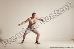 Underwear Martial art Man White Standing poses - ALL Athletic Short Brown Standing poses - simple Dynamic poses Academic