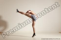 Underwear Martial art Man White Standing poses - ALL Athletic Short Brown Standing poses - simple Dynamic poses Academic