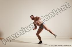 Underwear Martial art Man White Standing poses - ALL Athletic Short Brown Standing poses - simple Dynamic poses Academic