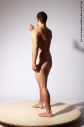 Nude Man White Standing poses - ALL Slim Short Brown Standing poses - simple Realistic