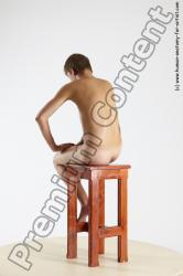 Nude Man White Sitting poses - simple Slim Short Brown Sitting poses - ALL Multi angles poses Realistic