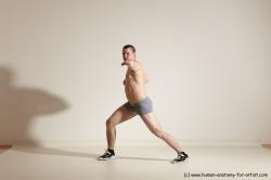 Underwear Martial art Man White Standing poses - ALL Athletic Short Brown Standing poses - simple Dynamic poses Academic