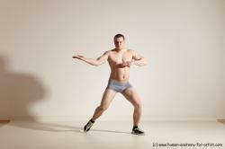 Underwear Martial art Man White Standing poses - ALL Athletic Short Brown Standing poses - simple Dynamic poses Academic