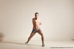 Underwear Martial art Man White Standing poses - ALL Athletic Short Brown Standing poses - simple Dynamic poses Academic